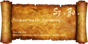 Szauervein Zsombor névjegykártya