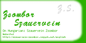 zsombor szauervein business card